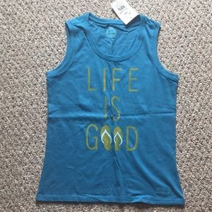 Women’s sleeveless Life is Good top
